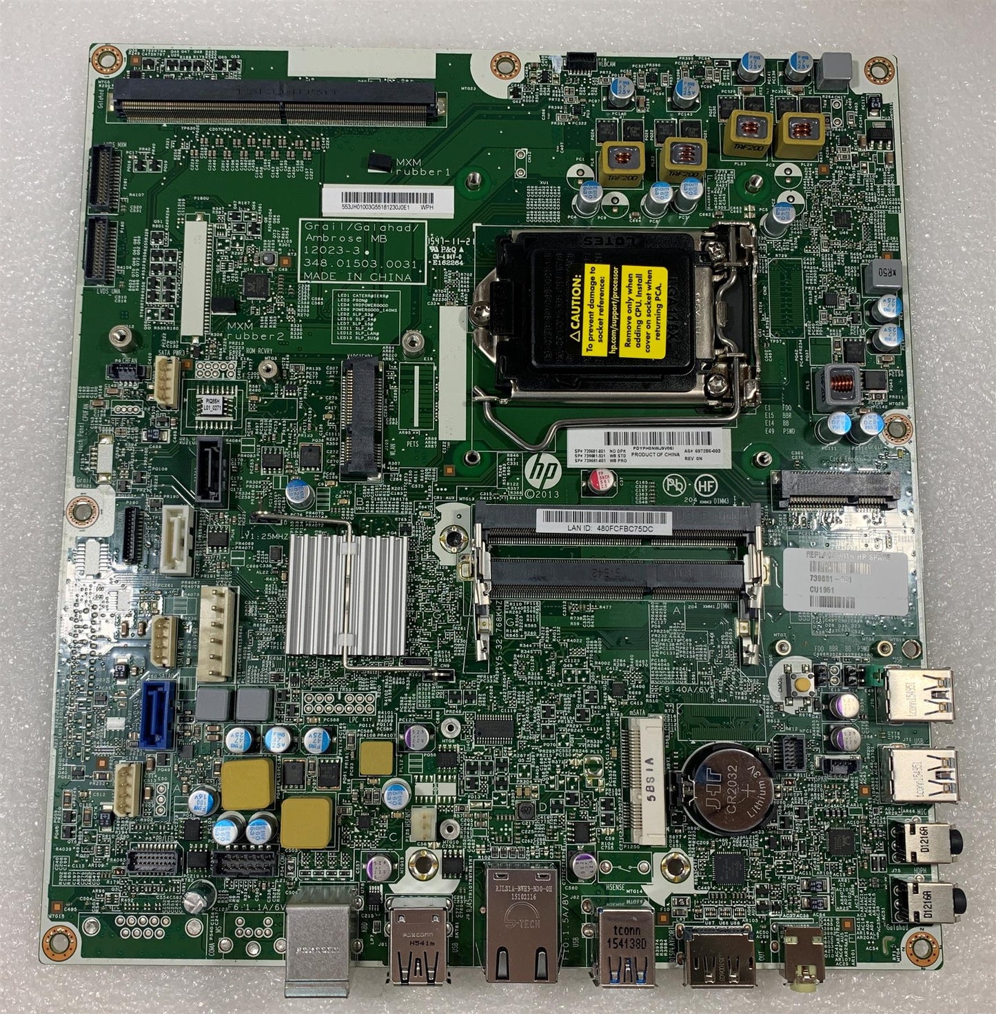 HP ProOne 600 G1 All in One 739681-601 501 001 700629 Motherboard Genuine NEW