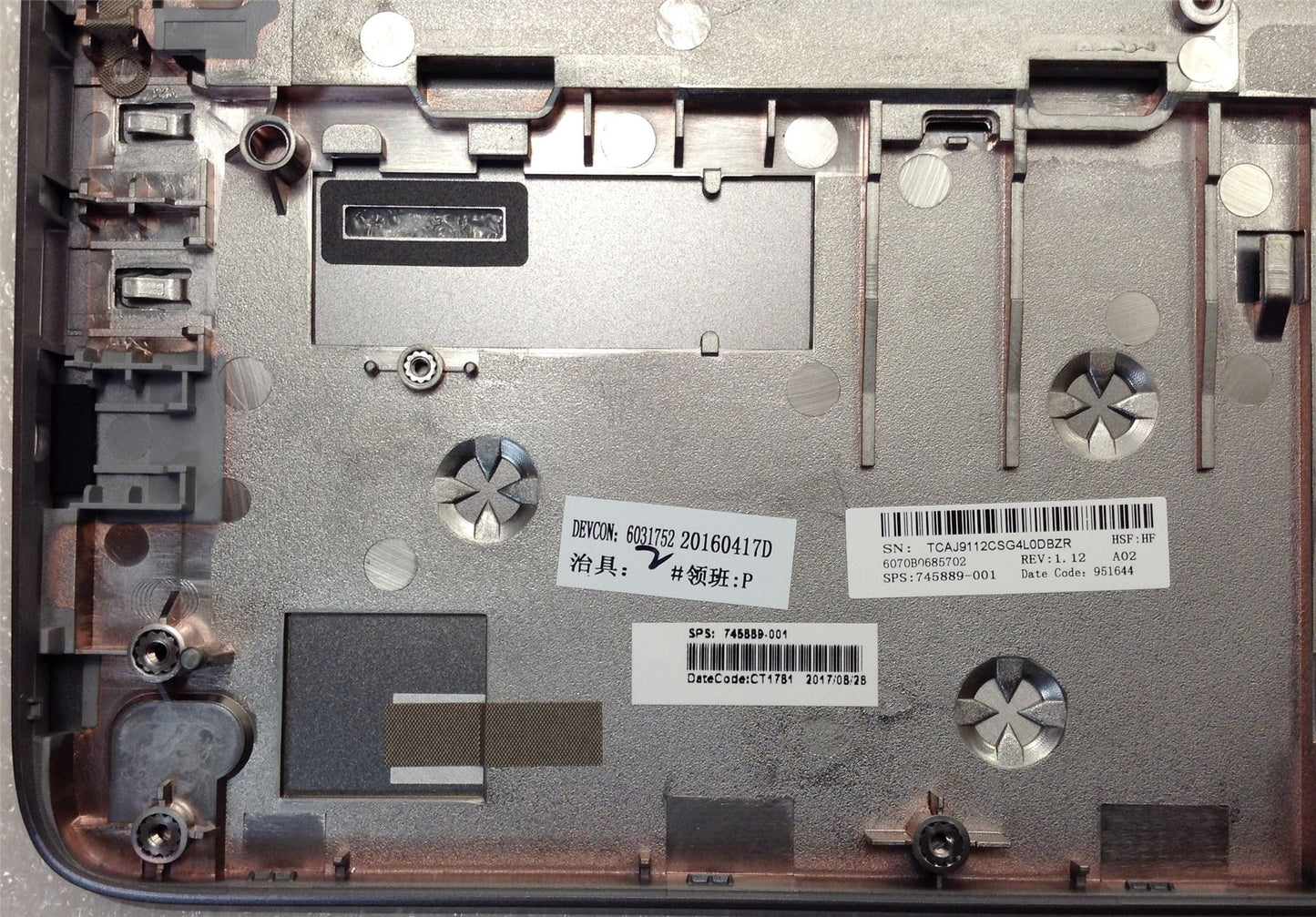 HP ProBook 655 G1 Upper CPU Cover 745889-001 747503-001 Palmrest Top Cover ICC:PFBU31ATP002 ICC PFBU31ATP002 (also for 747503-001 ) A10-5750M 15.6
