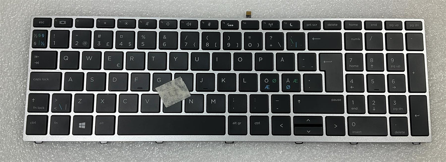 for HP ProBook 650 G4 G5 L09595-DH1 Norway Nordic Backlight Keyboard Genuine NEW