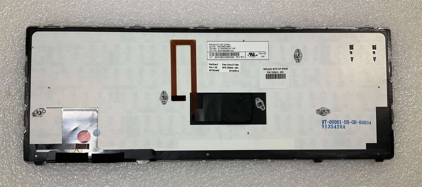 HP EliteBook Folio 9470m 702843-BB1 Israel Hebrew Keyboard Pointing Stick NEW