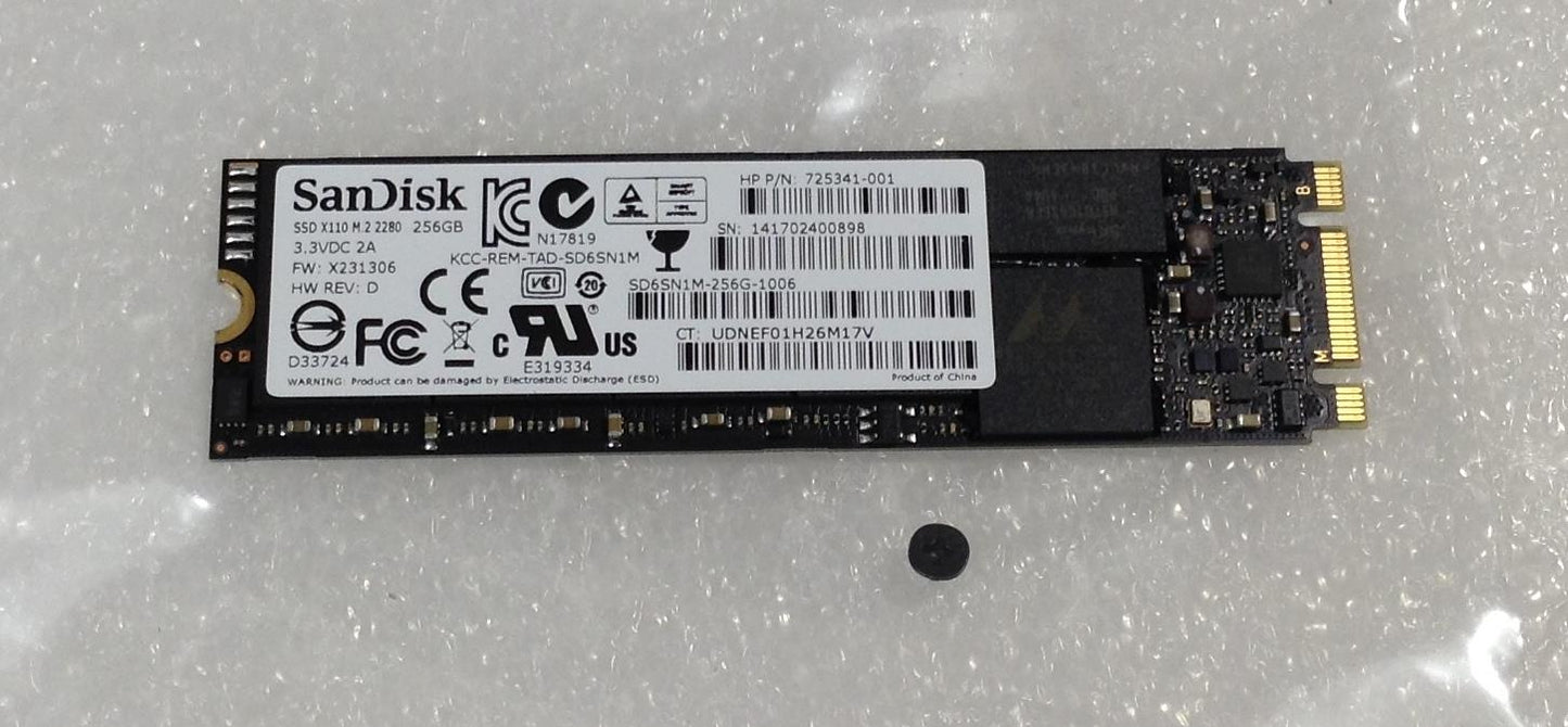 HP 744379-001 SANDISK 256GB 256 GB SSD Drive MSSD SATA M.2 Solid State Disk NEW