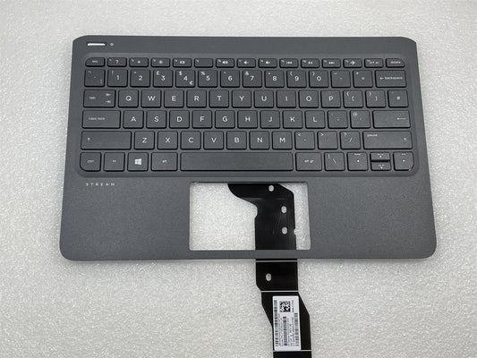 For HP Stream 11 Pro G5 L44342-031 UK English Palmrest Keyboard Top Cover NEW