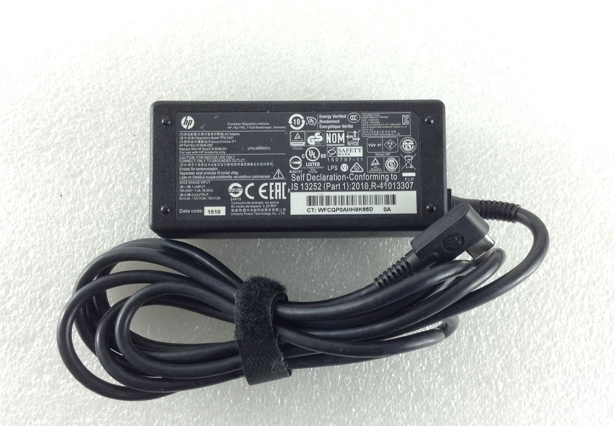 HP Spectre x2 12 a050na Power Adapter Charger 814838-002 TPN-CA01 Genuine