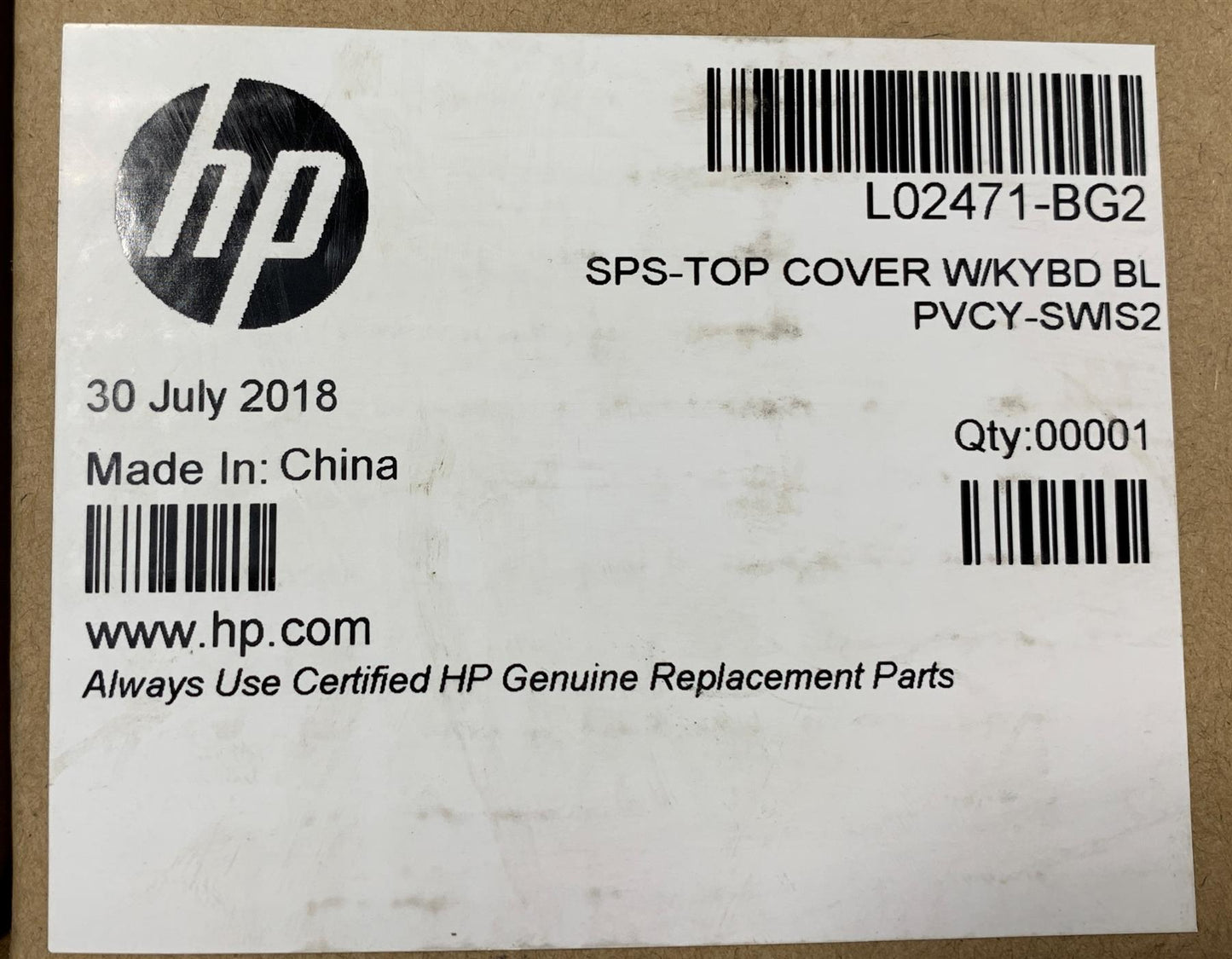 HP EliteBook x360 1020 G2 L02471-BG2 also sending 937419-BG2 Swiss Keyboard Palmrest Switzerland NEW