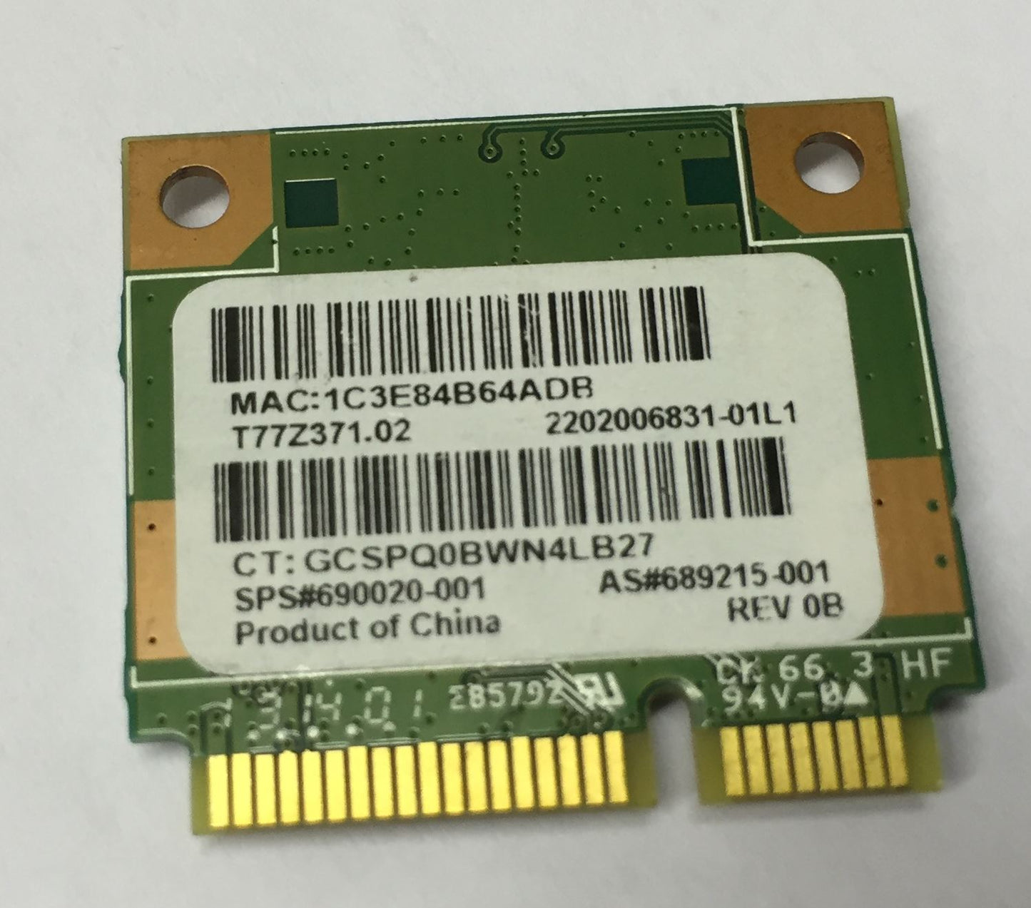 Ralink Wifi WLAN Wireless Card RT3290 802.11 bgn Hp ProBook 4540s