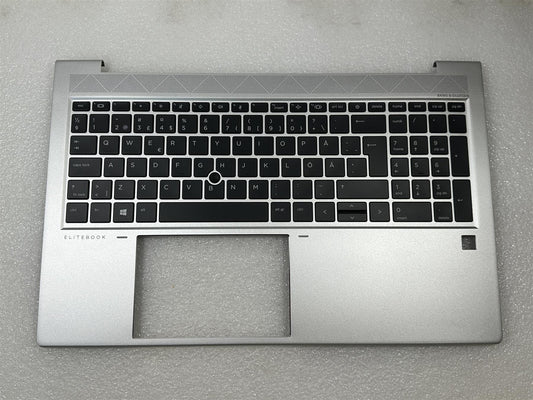 For HP EliteBook 855 G8 M53309-B71 Swedish Palmrest Keyboard Top Cover NEW