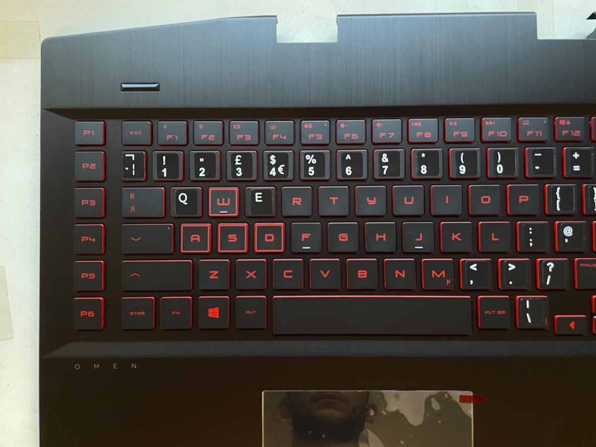 HP Omen 17-CB 17T-CB L63807-031 L62862-031 Keyboard Palmrest UK English Stickers