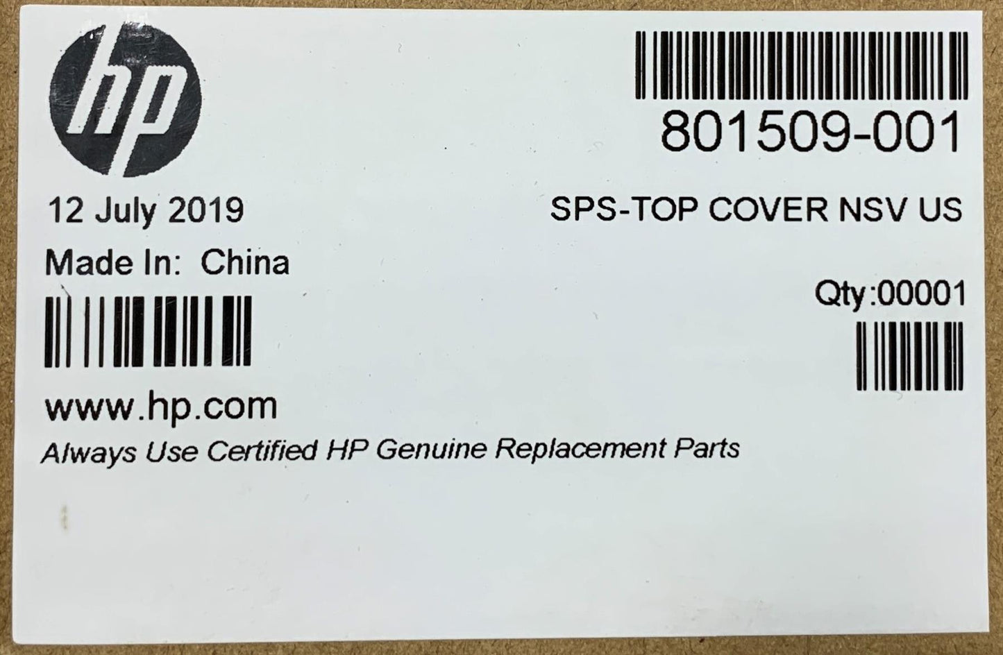 HP Spectre Pro x360 Convertible PC 801509-001 Top Cover Genuine Original NEW