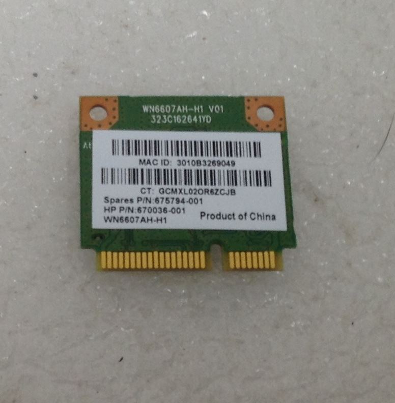 HP Pavilion 15 G092SA Wifi Wi-Fi WLAN Wireless Card Mini PCI-E AR5B125 670036