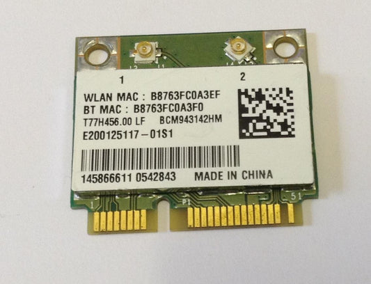 For Hp laptops and computer and also for Lenovo laptops Broadband BCM943142HM Wireless Card Half mini Broadband  BCM943142HM   HP Stream 13 13-C102NA   Sony Vaio SVF152C29M    HP Pavilion 15 p245sa    Dell Inspiron 17R 5720   Sony Vaio SVF152C29M SVF15  H