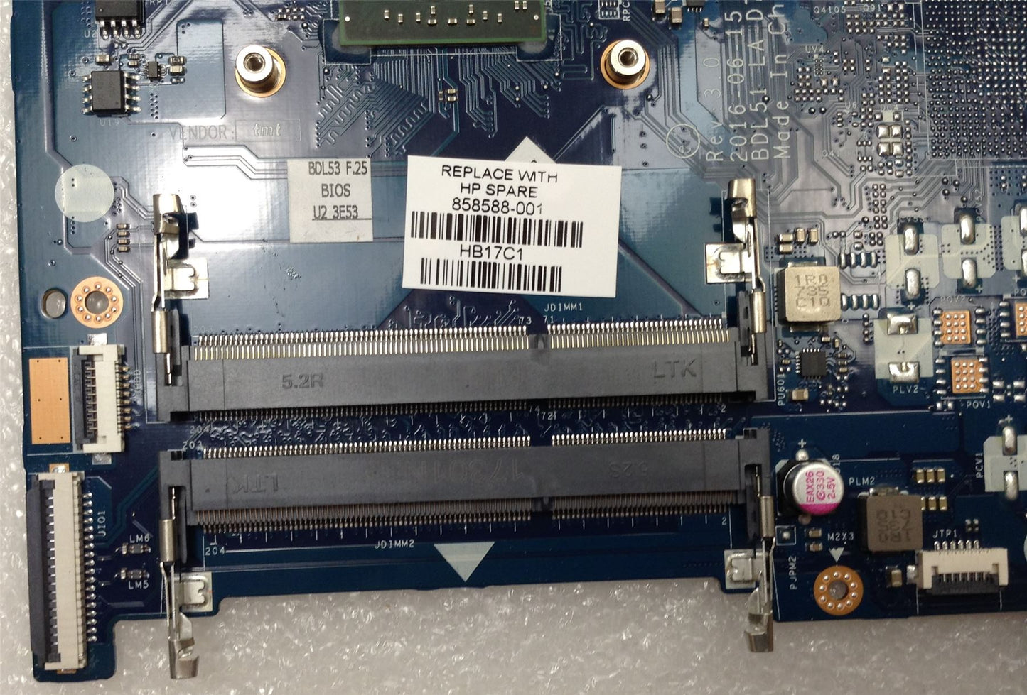HP 255 G5 Notebook  A6-7310  858588-001 Motherboard Mainboard Main System Mother Board Systemboard