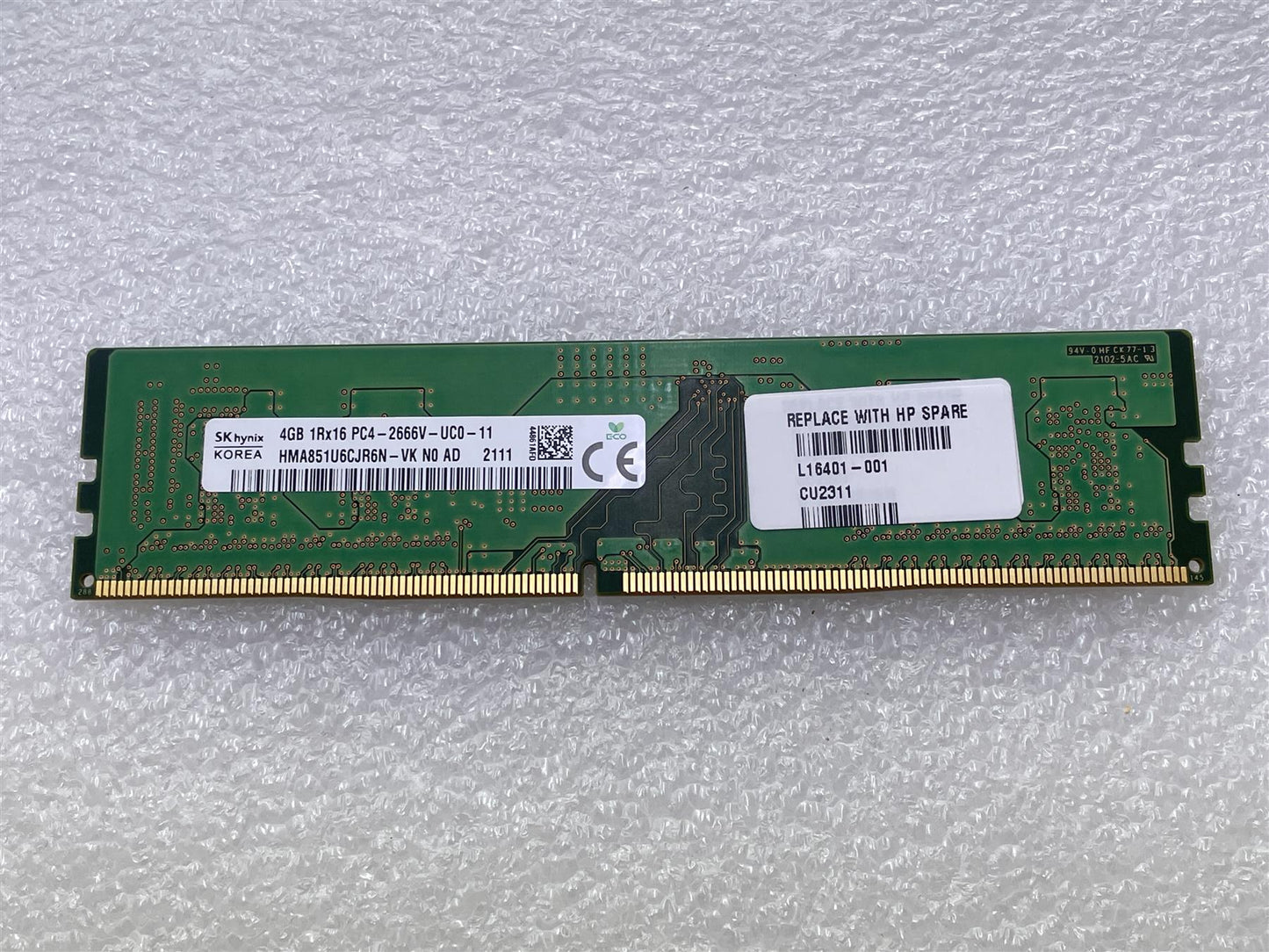 For Hp L16401-001 Sk Hynix 4GB HMA851U6CJR6N-VK 2666V DDR4 PC4 Ram Memory NEW