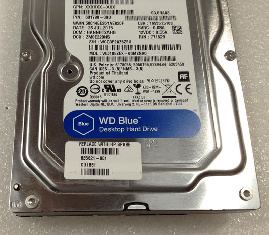 HP HDD 835621-001 1TB WD SATA-6G 512e Locked NEW Genuine Original