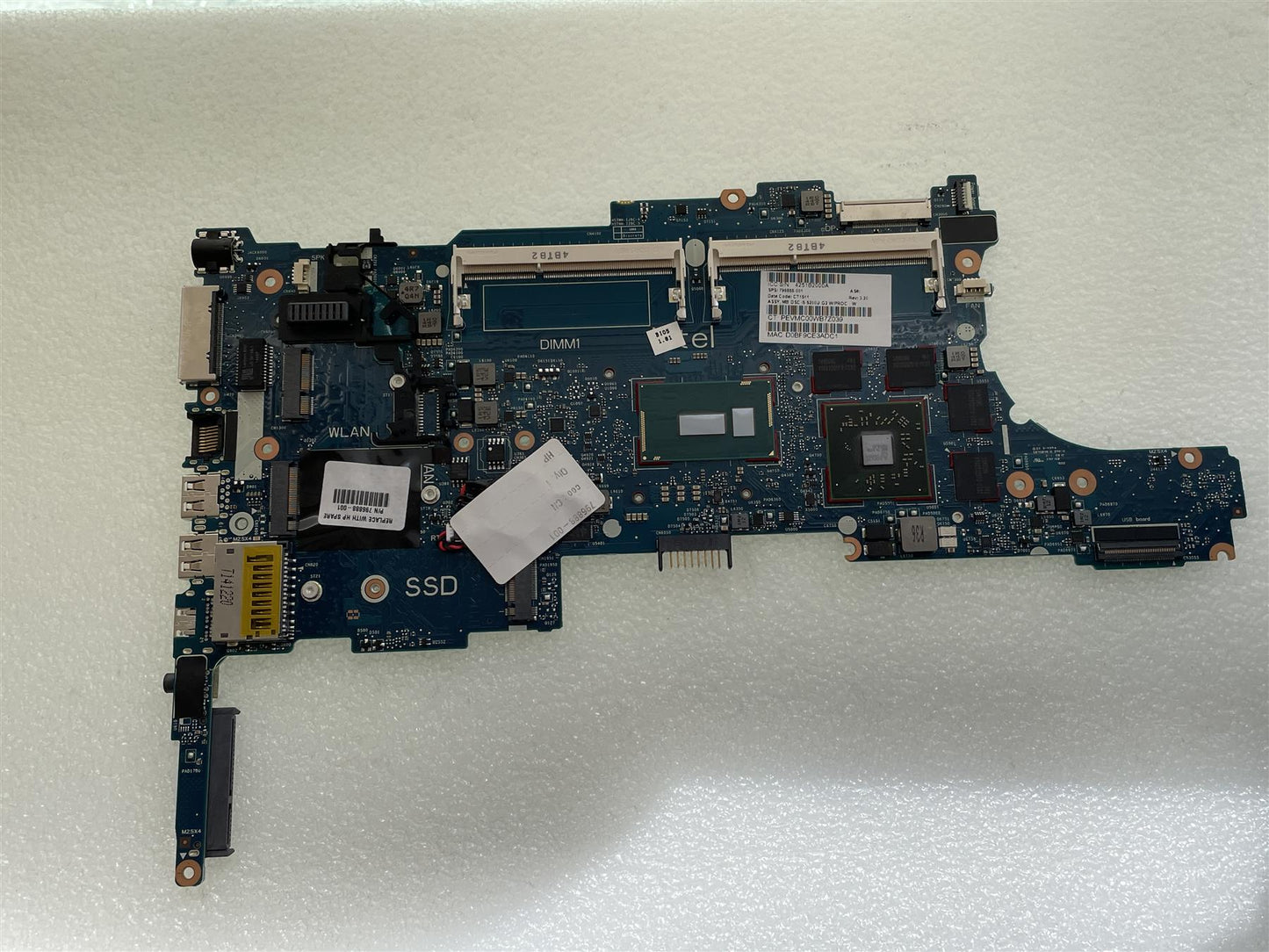 HP ZBook 15u G2 796888-001 Intel Core i5-5200U AMD FirePro M4170 DSC Motherboard