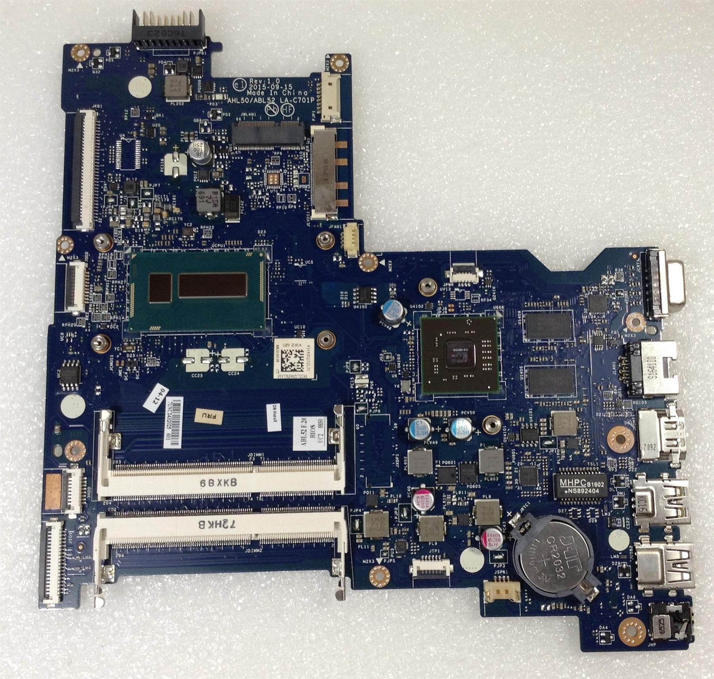 HP 250 G4 Laptop Motherboard 822041-601 AHL50/ABL52 LA-C701P SR27G i3 HP 250 G4 Laptop Motherboard 822041-601 AHL50/ABL52 LA-C701P SR27G i3
