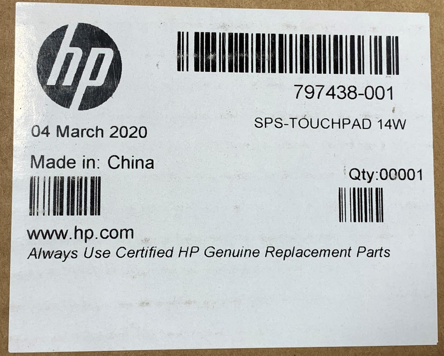 HP ZBook 14 G2 Mobile Workstation 797438-001 Touchpad Trackpad Mouse Pad Board