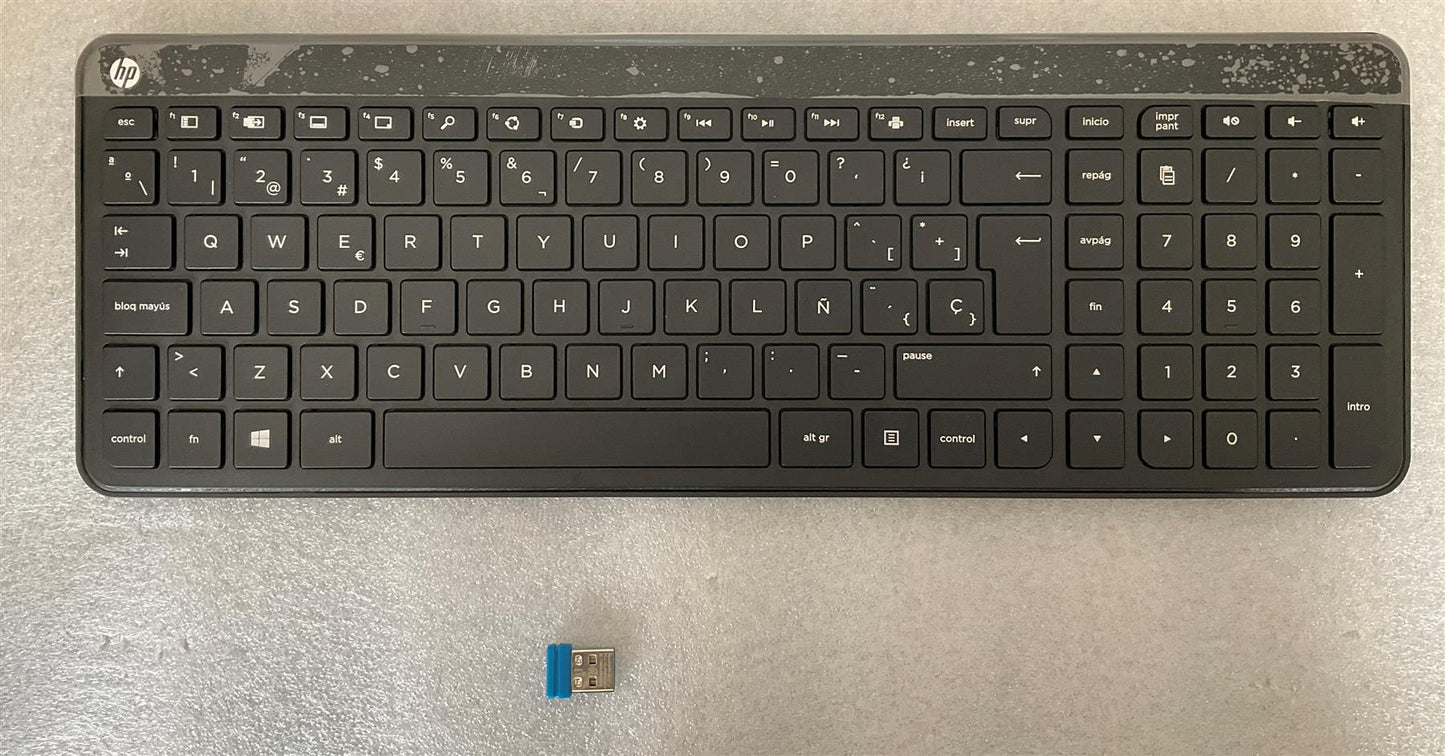 for HP 789404-071 USB Wireless Spanish Keyboard ERK-321A 729924-001 Mouse NEW