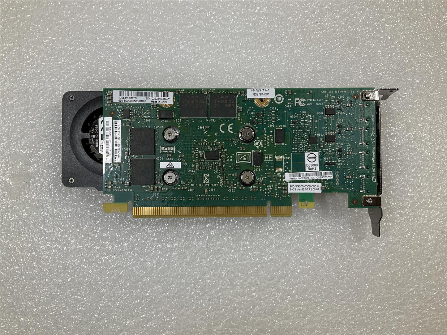 for HP 815650-001 802794-001 NVIDIA Quadro K1200 PCIe 4GB GPU Graphics Card NEW