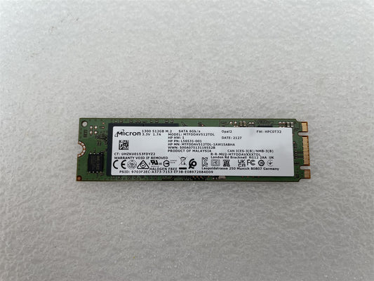 HP L09240-001 Micron 1300 M.2 SATA 512GB MTFDDAV512TDL SSD Solid State Drive NEW