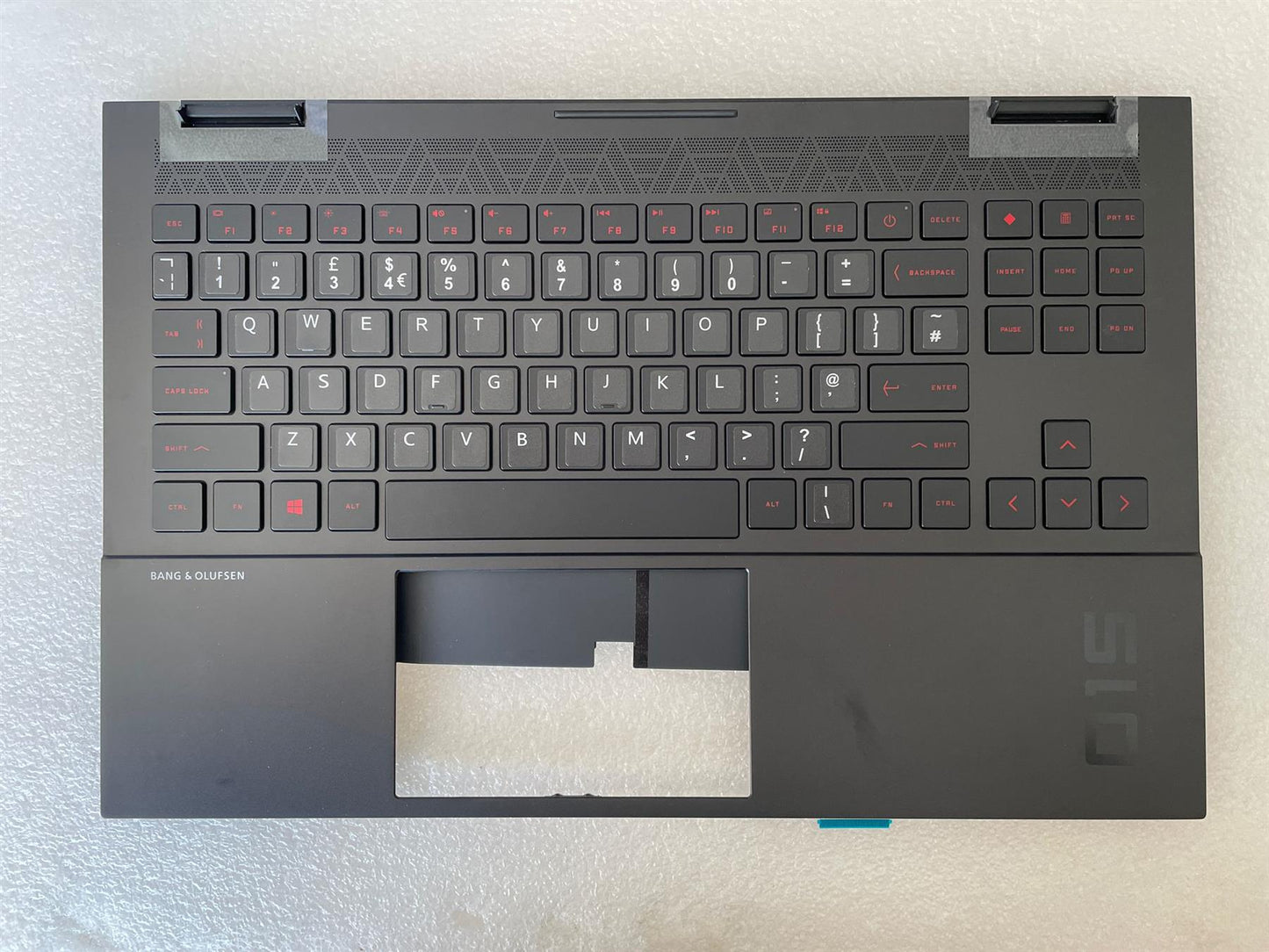 for HP Omen 15-EK M09007-031 M00838-031 UK English Keyboard Palmrest With Sticker