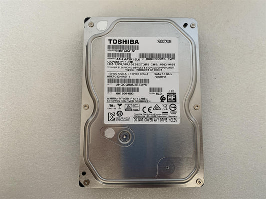 HP 661699-003 Toshiba DT01ACA100 Hard Disk Drive 1TB 1000GB SATA 3.5 inch 7200