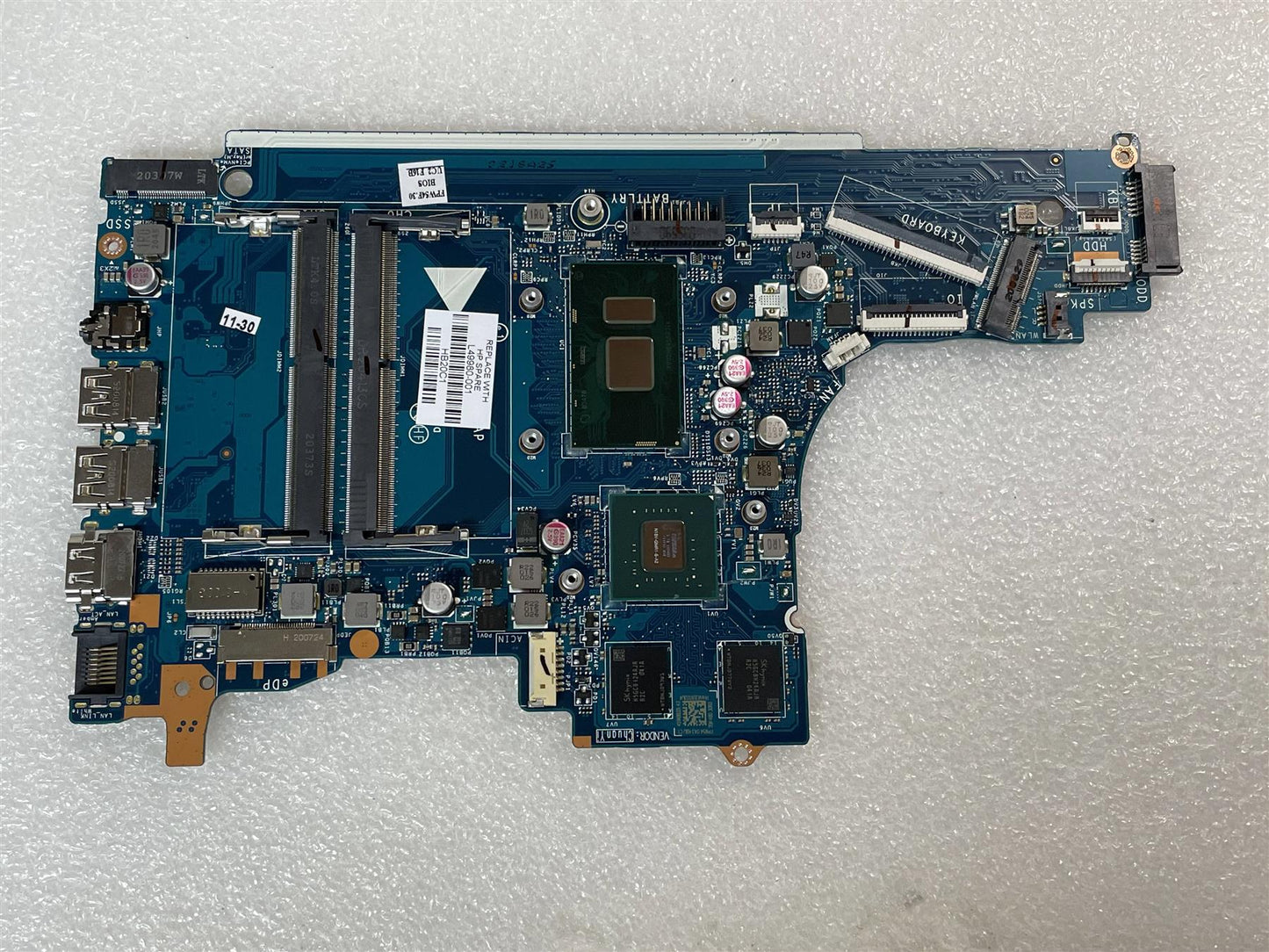 For HP 250 G7 Motherboard L49980-001 Intel Core i3-7020U DSC MX110 2GB Genuine