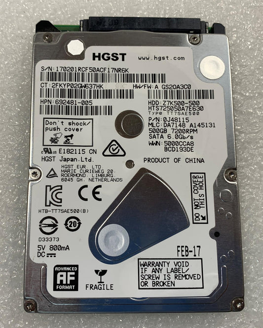 HP 790936-001 HGST Z7k500-500 HDD Hard Disk Drive 500gb 500 GB SATA 7200 RPM NEW