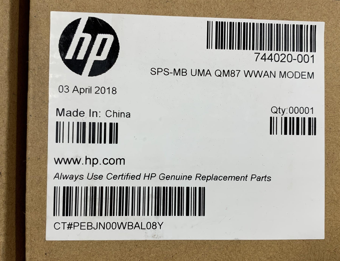 HP ProBook 650 G1 744020-001 501 601 QM87 Chipset Motherboard UMA Genuine NEW