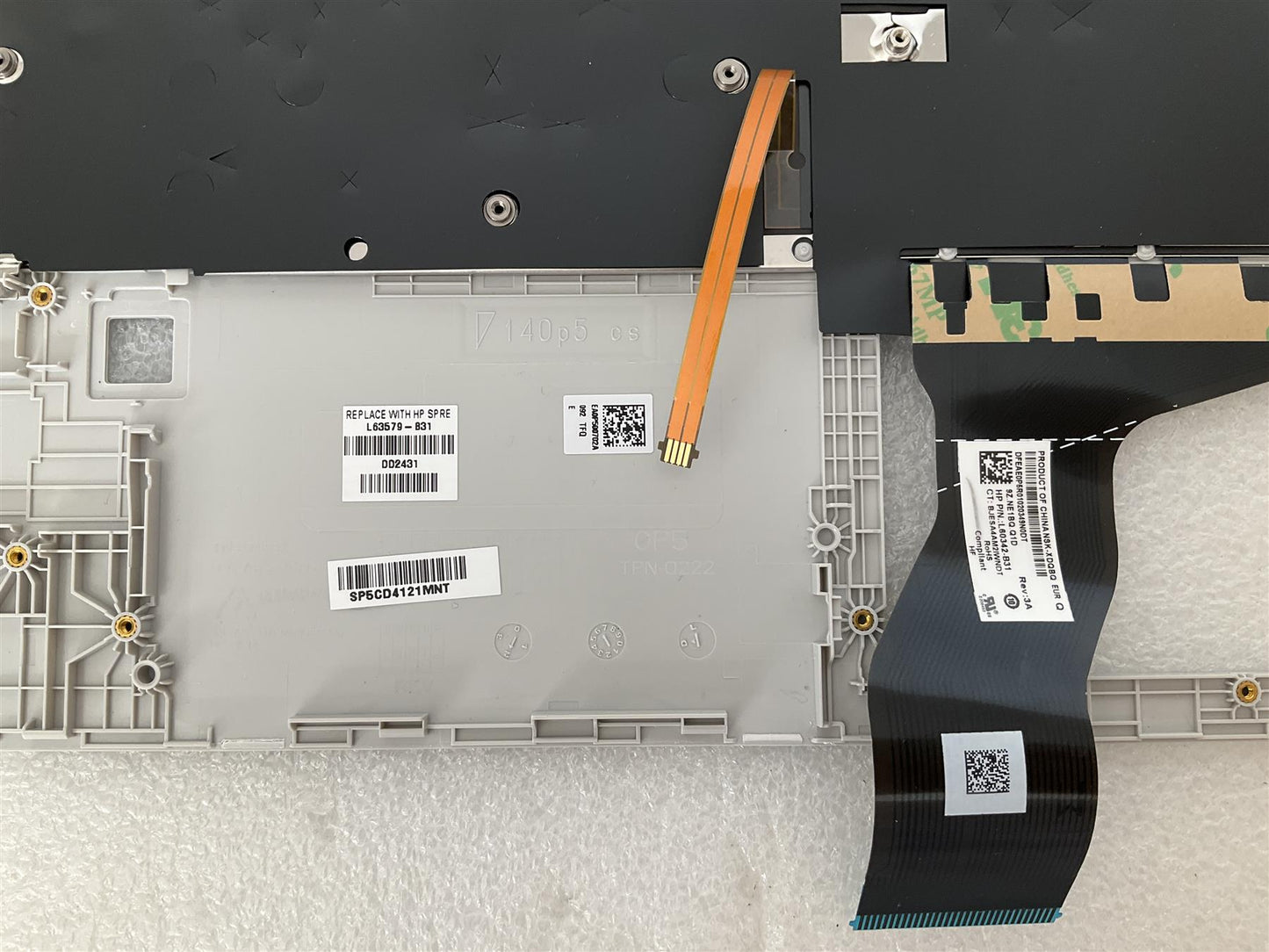HP 15S-FQ 15S-EQ 15-EF 15-DY L68125-B31 US int. English International also named dutch Keyboard Palmrest NEW