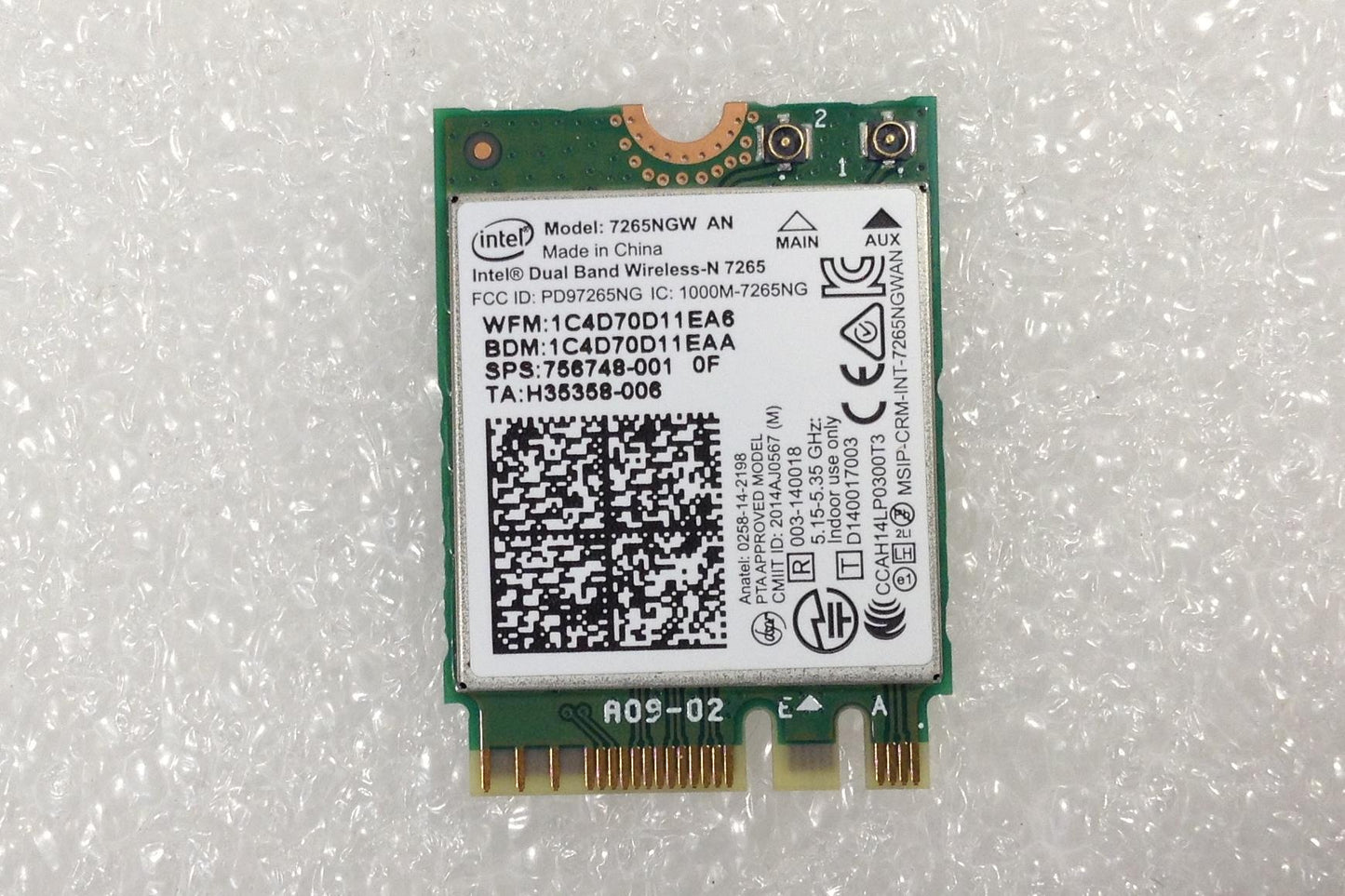 For Hp Wifi Card 756748-001 Wireless-N 756748-005 Intel Dual Band Wireless-N 7265AN 802.