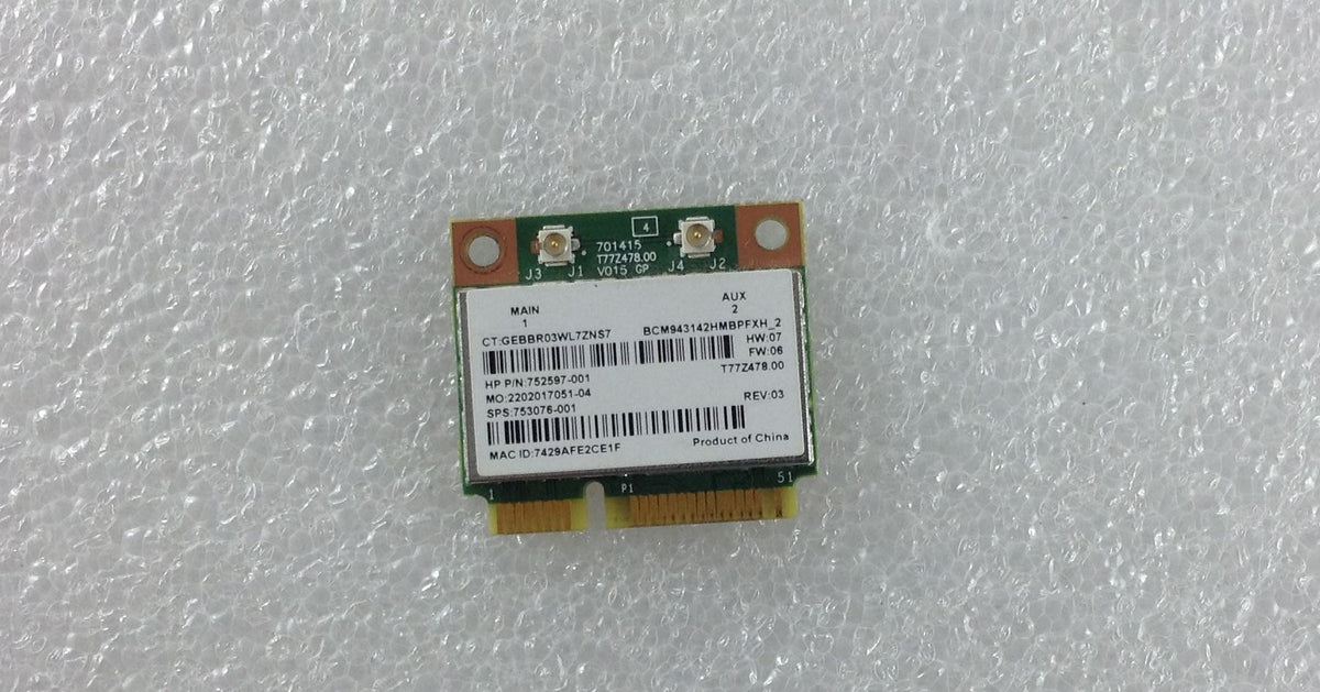 HP Pavilion 15 p245sa Wifi Wi-Fi WLAN Wireless Card BCM943142HM Mini PCI-E