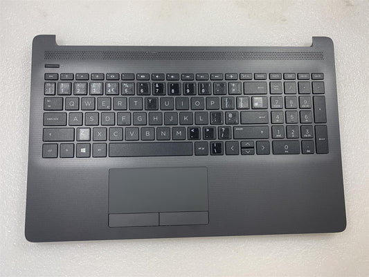 for HP 250 255 G7 Notebook L50000-031 M04975-031 Palmrest Top Cover UK Keyboard With Sticker