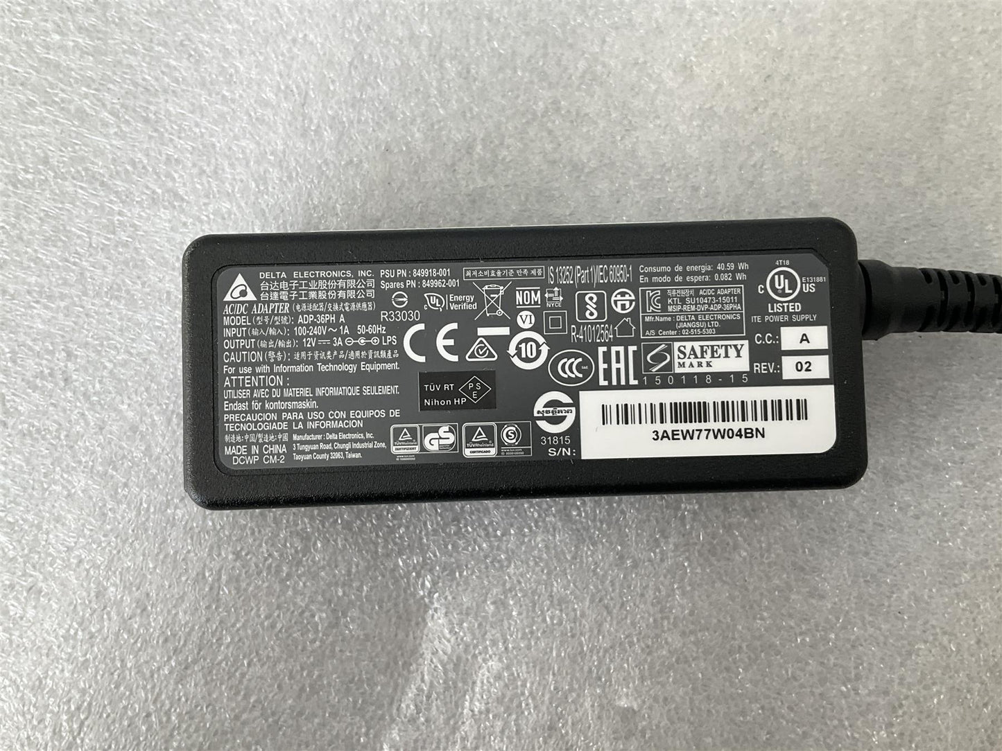 for HP 849962-001 849918-001 ADP-36PH Power Charger Adapter 12V 3A Genuine NEW