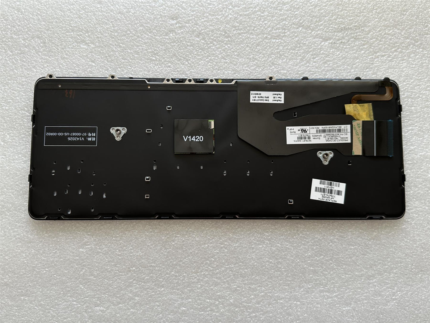 For HP EliteBook 850 840 750 740 G2 776475-B71 Swedish Backlight Keyboard NEW