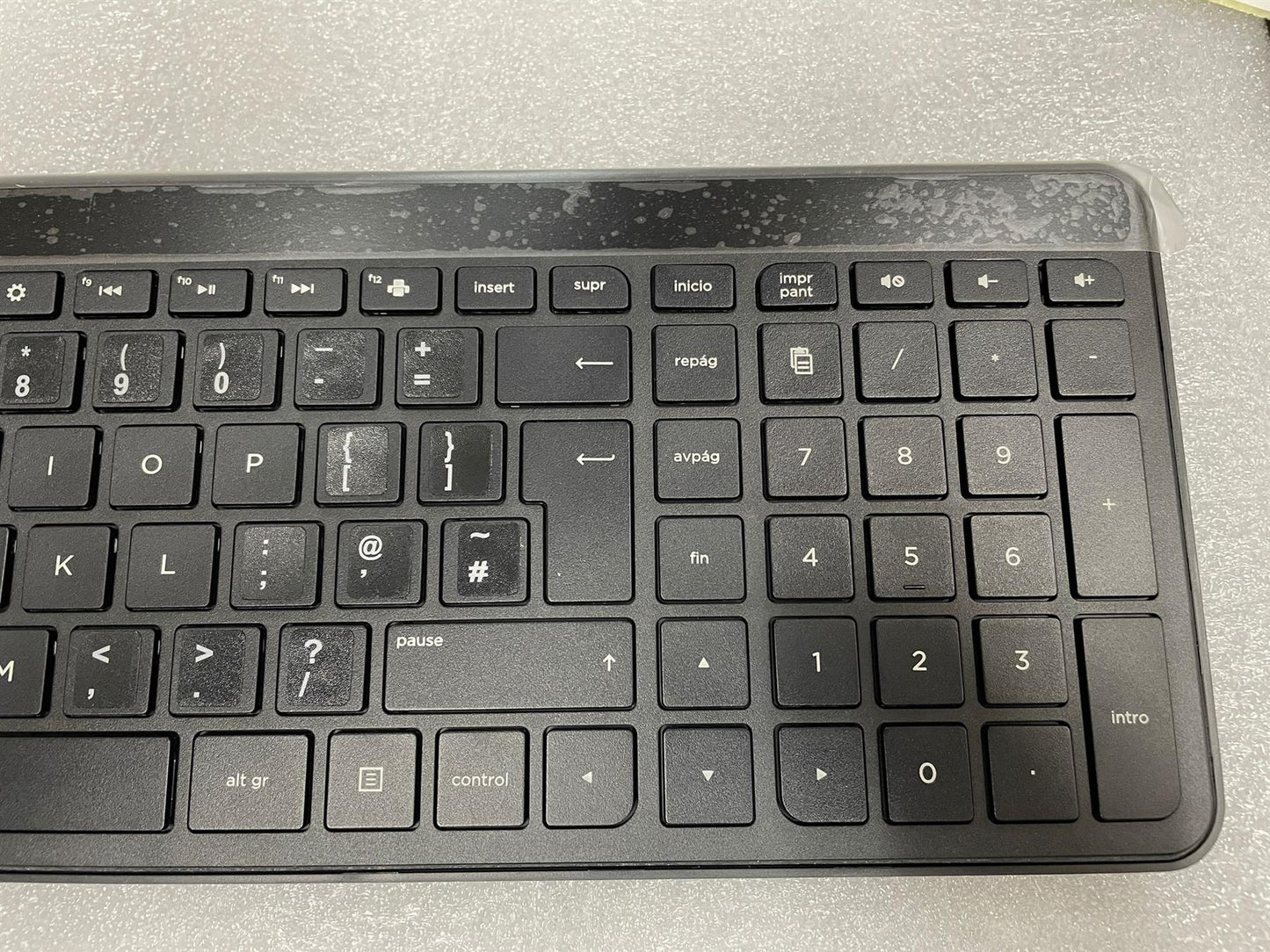 HP 789404-031 USB Wireless Keyboard Mouse Black UK English Sticker ERK-321A NEW