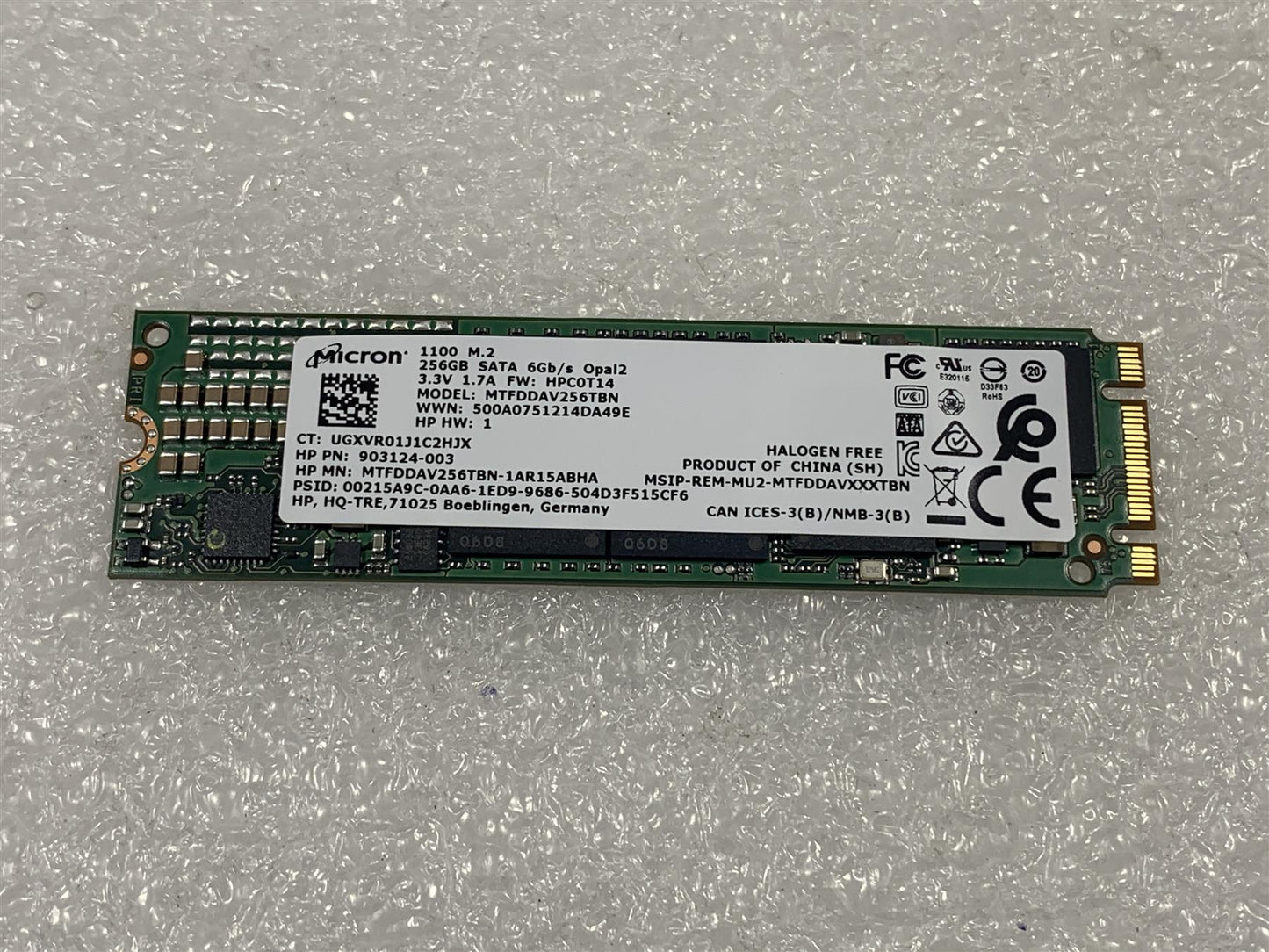 HP L26151-001 903124-001 Micron 1100 256GB Solid State Drive SSD m.2 SATA NEW