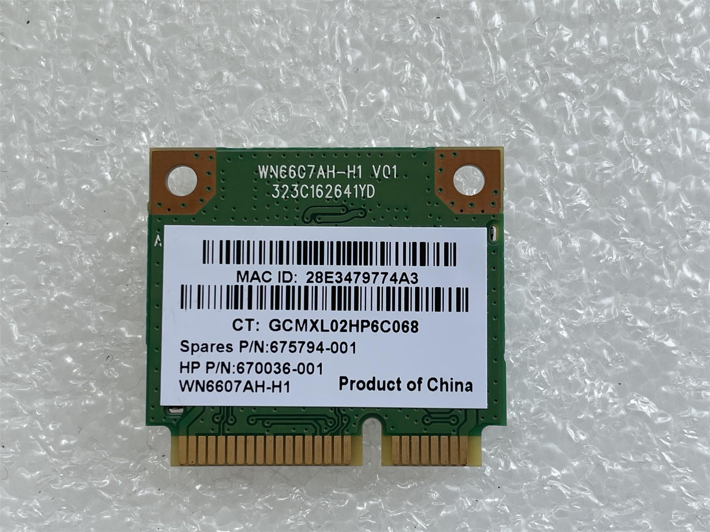 For HP 675794-001 Atheros Model AR5B125 Wireless Card Wifi 670036-001 NEW