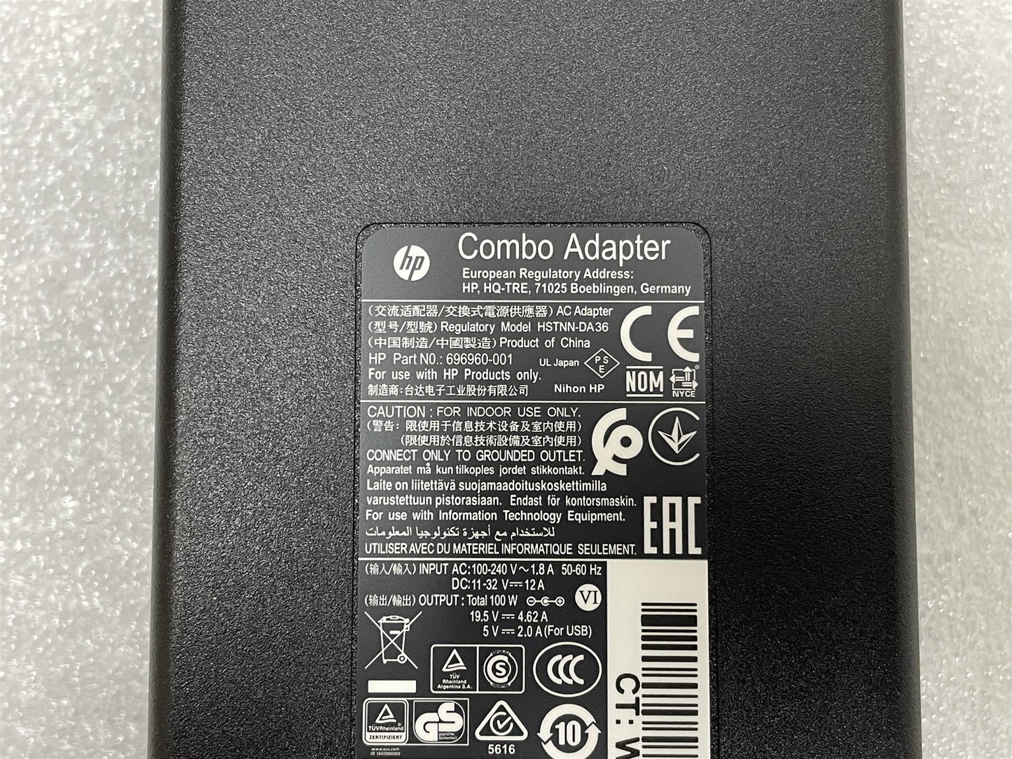 for HP L51979-001 696960-001 AC Combo Adapter Charger HSTNN-DA36 90W Genuine NEW