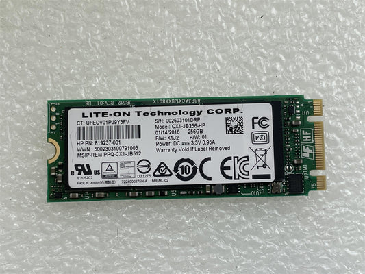 For HP SSD 803381-001 Lite-On CX1-JB256-HP 256GB M.2 PCIe 2x2 Solid State Drive