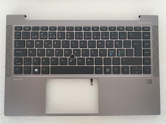 HP ZBook Firefly 14 G8 M07131-DH1 Danish Finnish Norwegian Keyboard Palmrest UMA