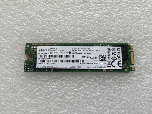 For Hp 826393-001 Micron 1100 M.2 SATA MTFDDAV256TBN SSD Solid State Drive 256GB