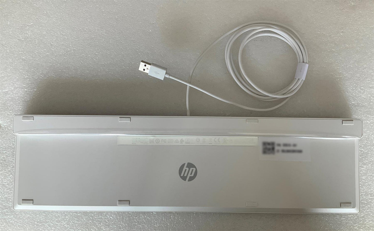 For HP White Cheddar 928517-031 USB Wired UK English Keyboard With Stickers NEW