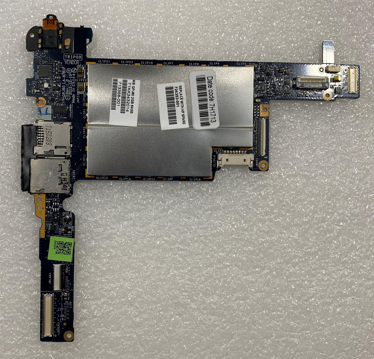 HP ElitePad 900 724353-001 Intel Atom z2760 64-GB of eMMC Motherboard NEW