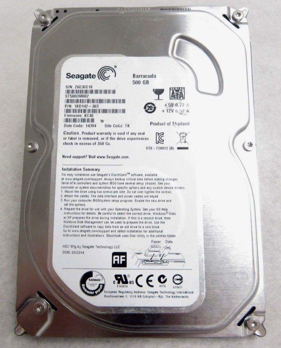 for HDD 3.5 ST500DM002 500GB Desktop HDD 500GB SATA Seagate Hard Disk Drive 9CF26 09CF26 8.9 cm 7200 RPM 1BD142-502