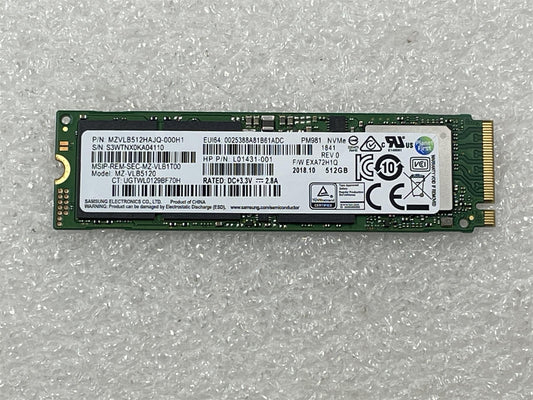 Samsung PM981 sending L40708-001 Solid State Drive SSD 512GB M.2 NVMe MZVLB512HAJQ