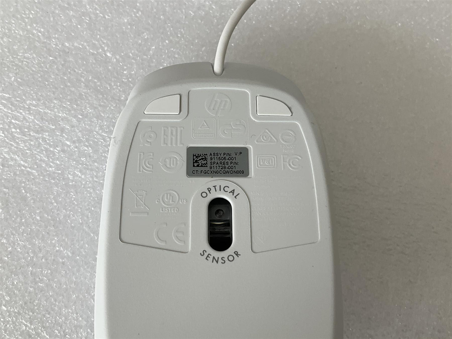 HP 911505-001 911728-001 USB Wired Grey Optical Mouse v2 Genuine Original NEW