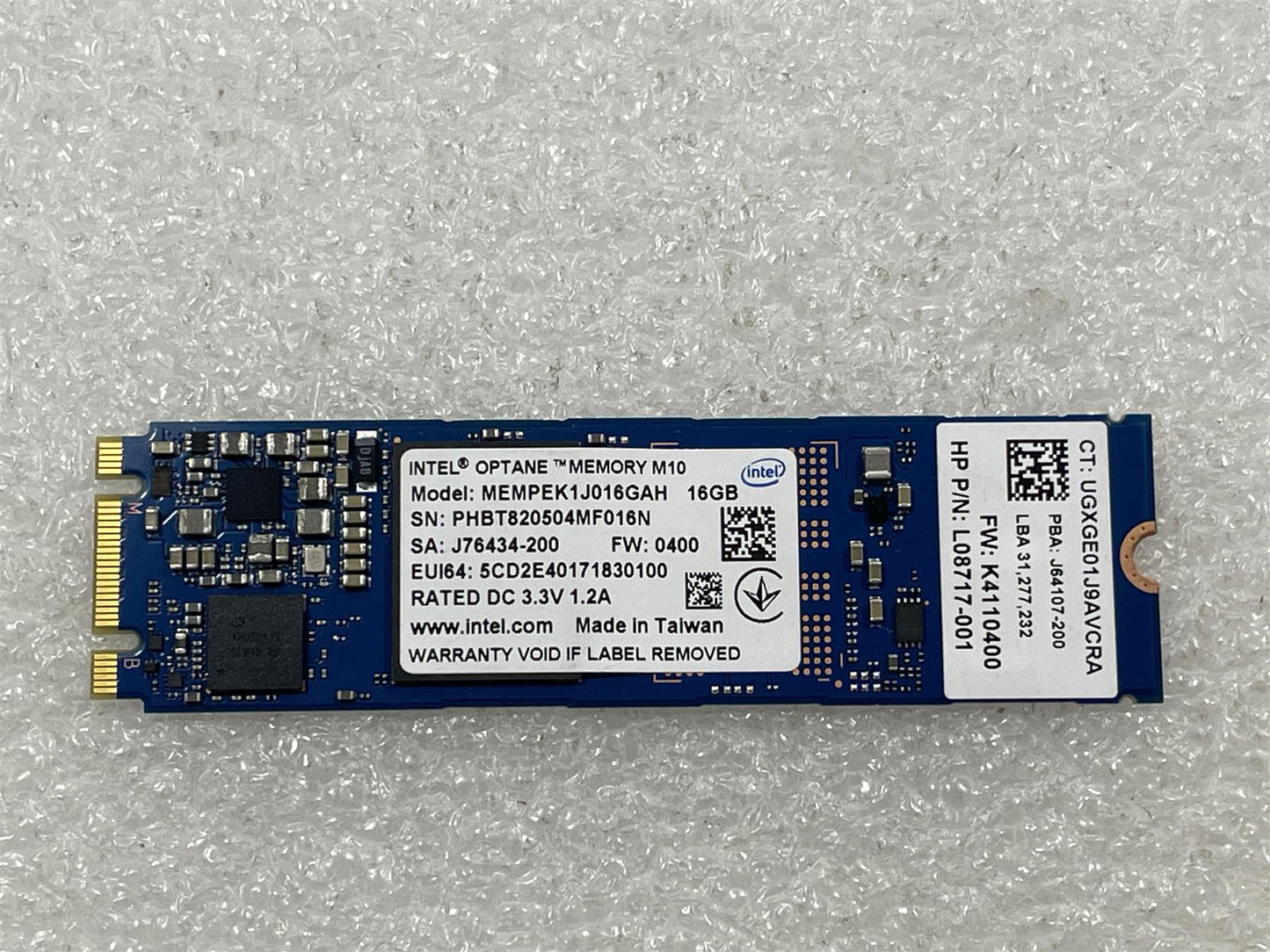 For HP 939395-852 Intel Optane M10 16GB MEMPEK1J016GAH Memory Genuine NEW