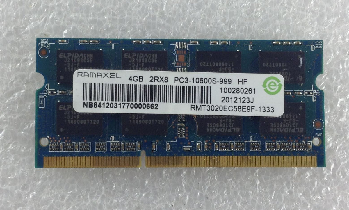 Hp Pavilion G6 1325SA 4 GB DDR3 PC3 RAM Memory SO-DIMM 10600S 100280261
