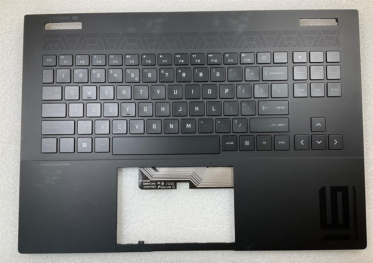 HP Omen 16-W 16T-W N50593-B31 N45346-B31 US int. English International also named dutch Keyboard Palmrest NEW