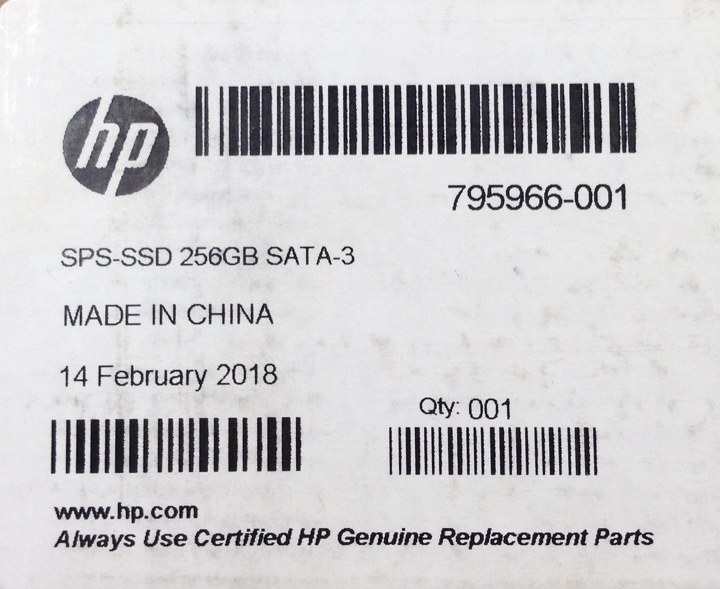 HP ZBook 17 G2 795966-001  SATA-3 interface 2.5 256GB SSD NEW Genuine Original